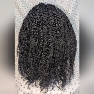 Afro Kinky Curly Headband Wig 18" Brazilian Virgin Human Hair Free GWP Fast Ship